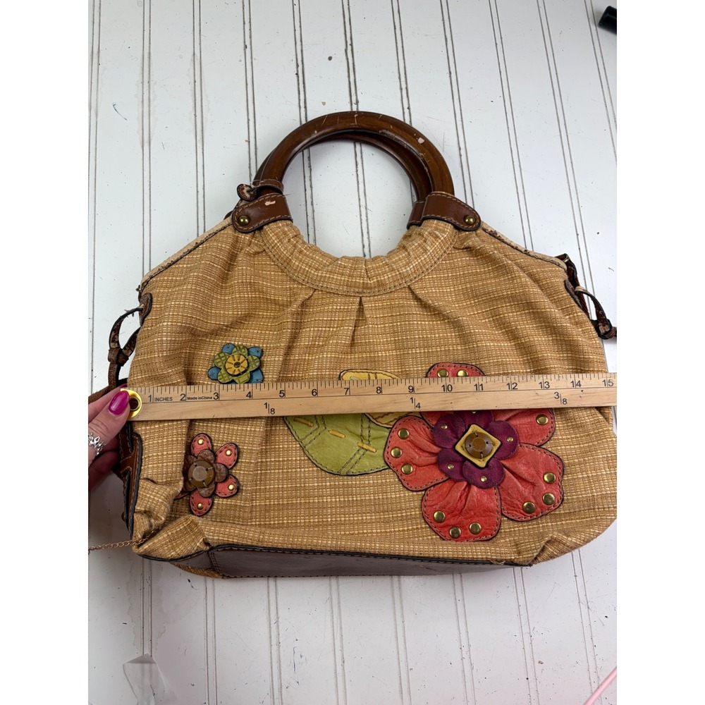 Fossil Vintage Y2K Woven Bohemian Boho Floral Shoulder Crossbody Bag - Picture 9 of 14